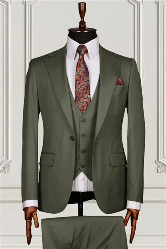Suzhoufashion Sage Close Fitting Peaked Lapel Business Suits