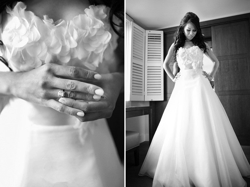 Sweetheart A-Line  Wedding Dress with Flowers Pure White Bridal Gown
