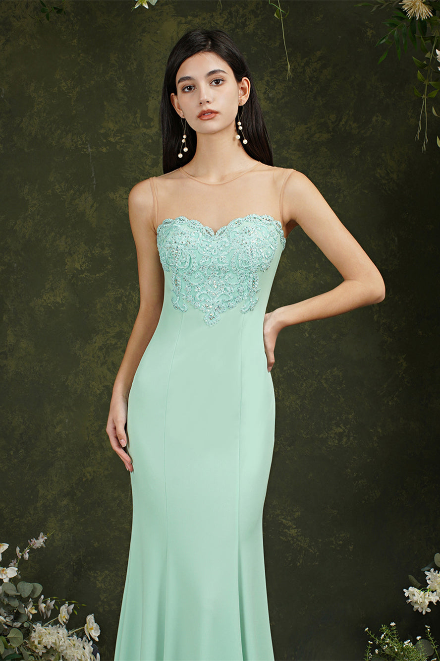 Sweetheart Floral Lace Tulle Mermaid Long Formal Dress