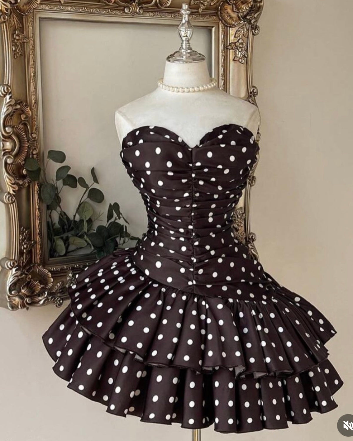 Sweetheart A-Line Polka Dot Homecoming Dress Short Birthday Dress