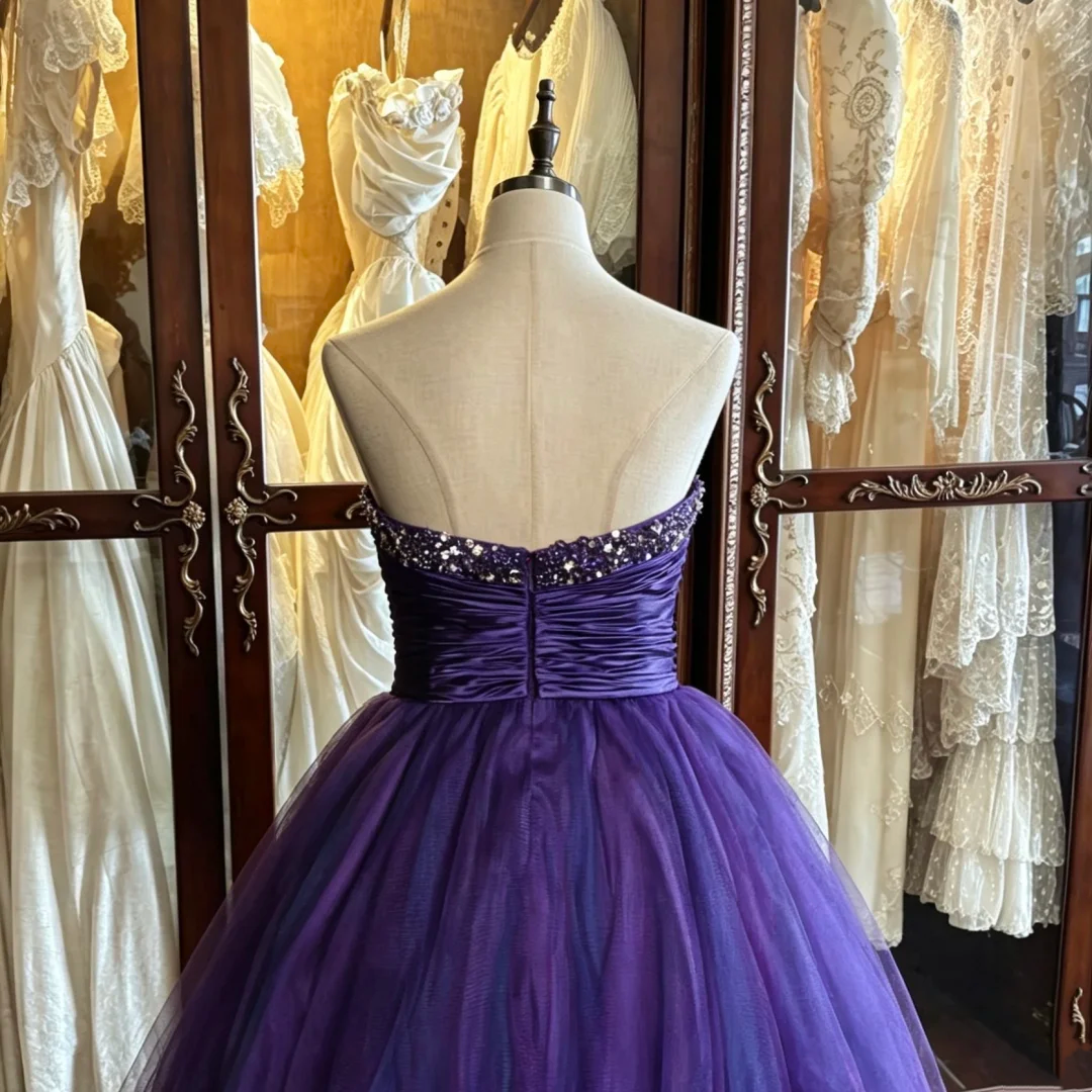 Sweetheart A-Line Purple Homecoming Dress Retro Short Birthday Dress