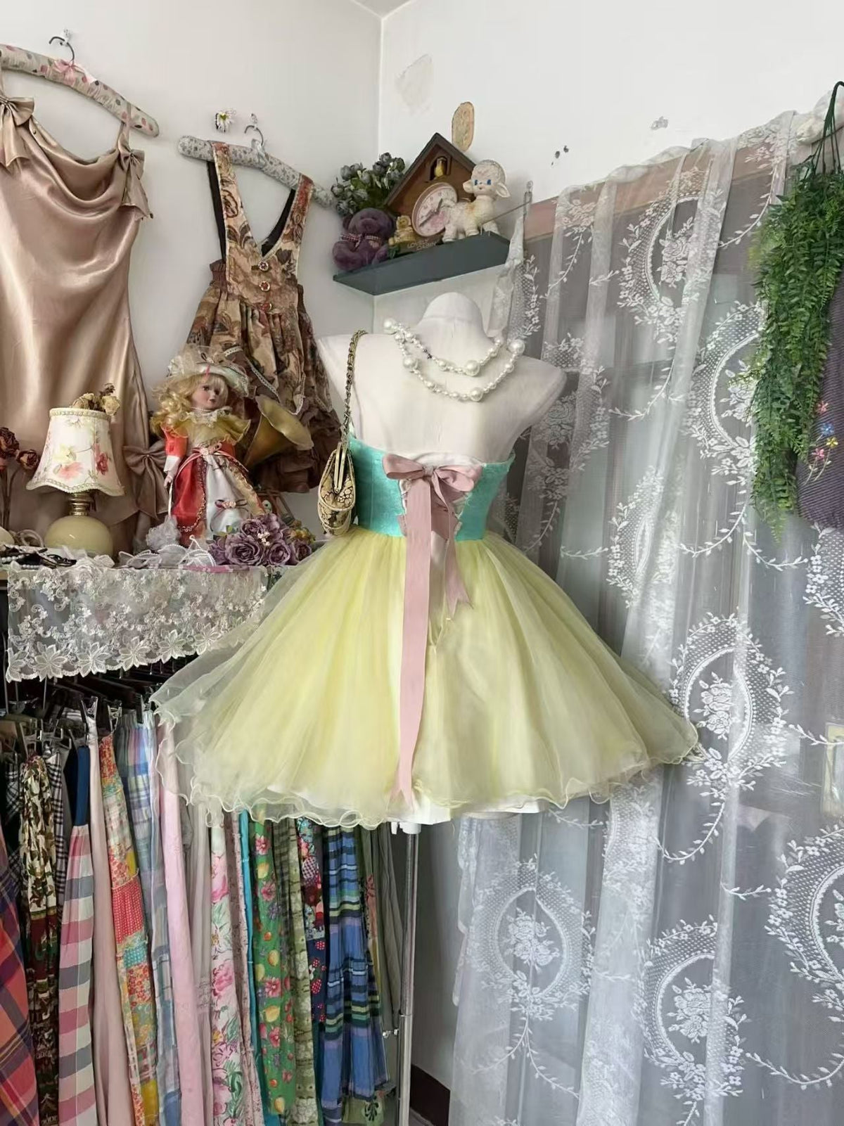 Sweetheart A-Line Tulle Homecoming Dress Yellow Birthday Dress