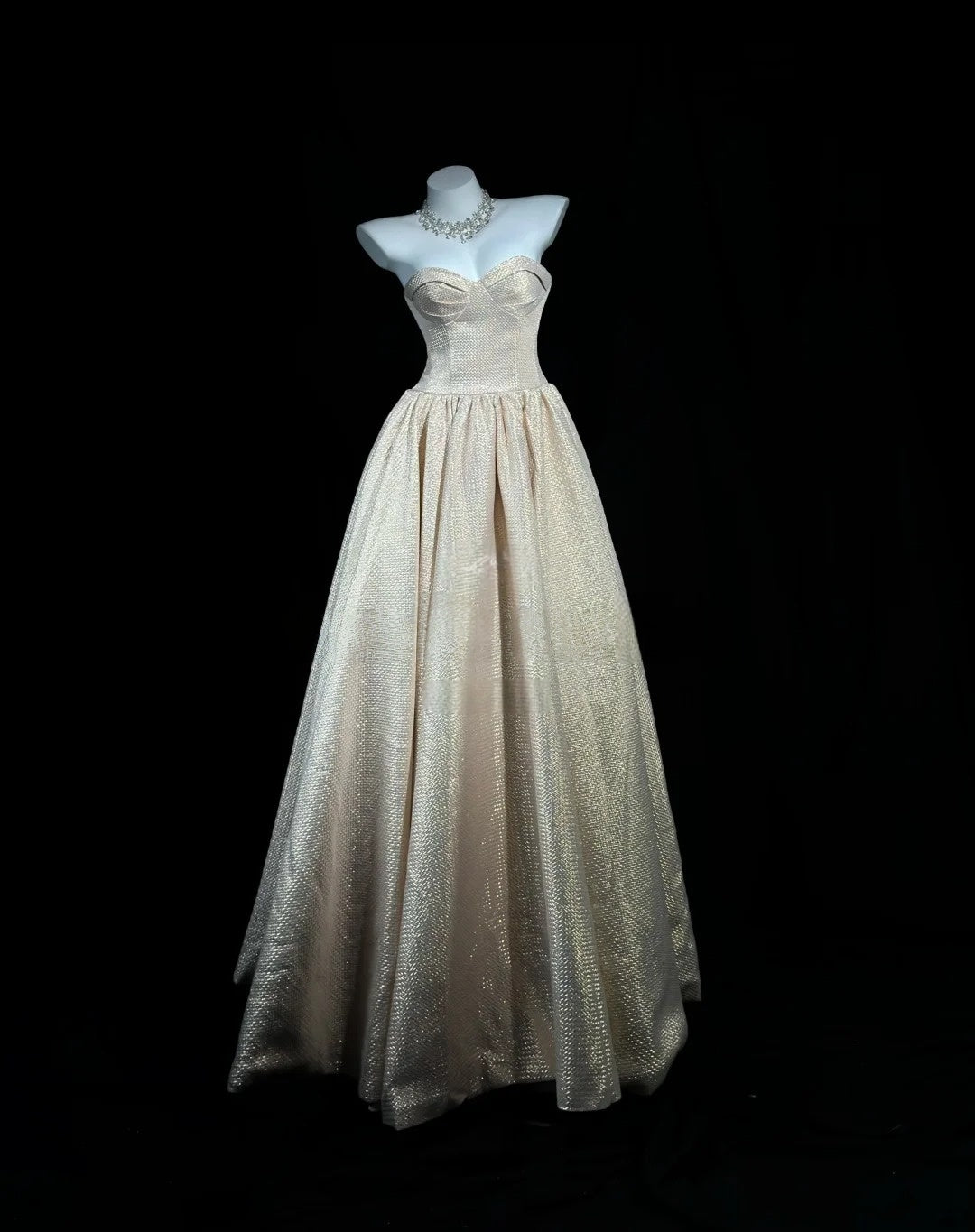 Sweetheart Gold A-Line Prom Dress Formal Evening Dress