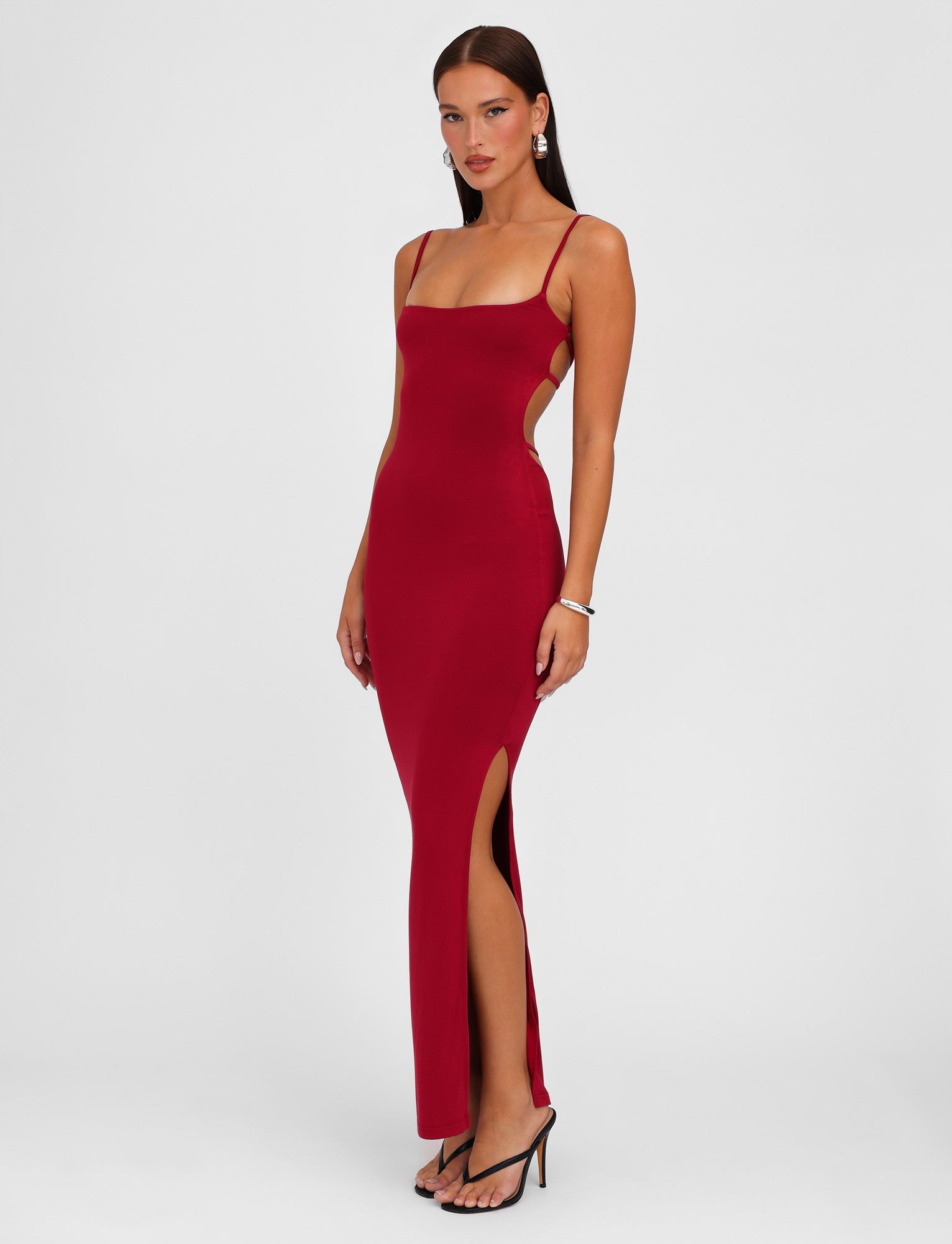 MINERVA MAXI DRESS - RED : BERRY RED
