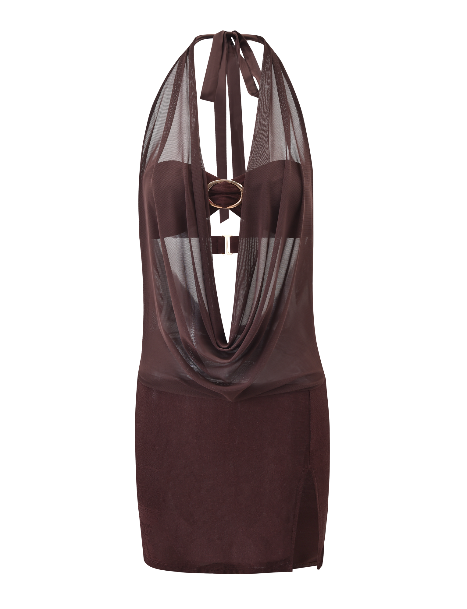 MAKENA TWO - PIECE DRESS - CHOCOLATE
