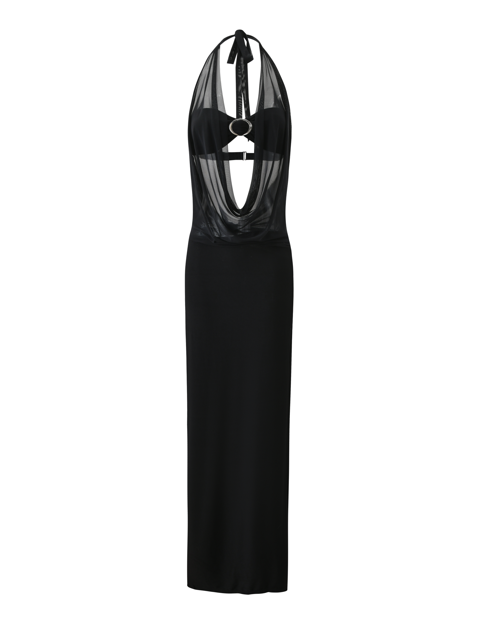 MAKENA TWO - PIECE MAXI DRESS - BLACK