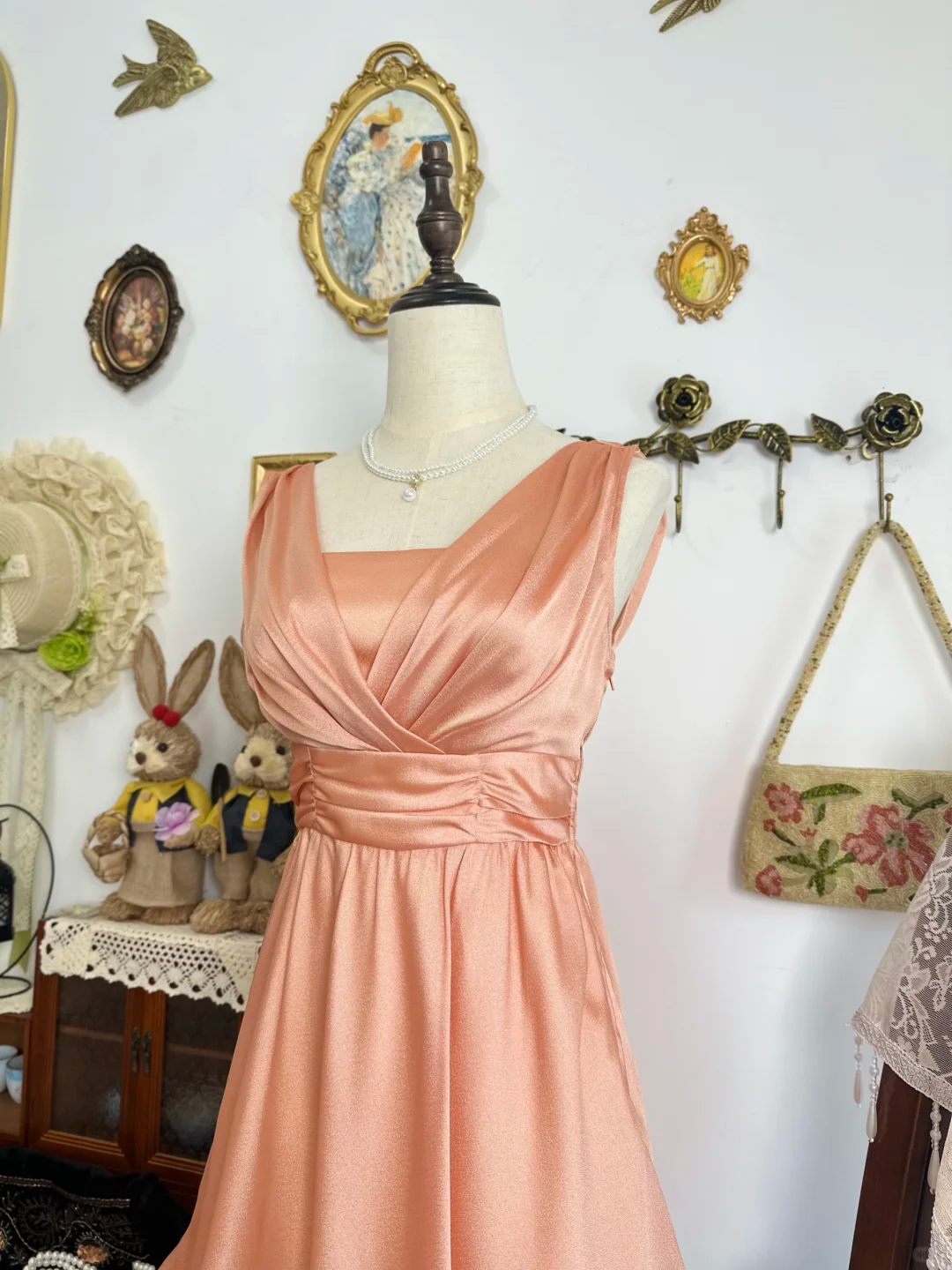 Simple Orange Satin Pleated Short Party Dress Formal Graduation Homecoming Dress