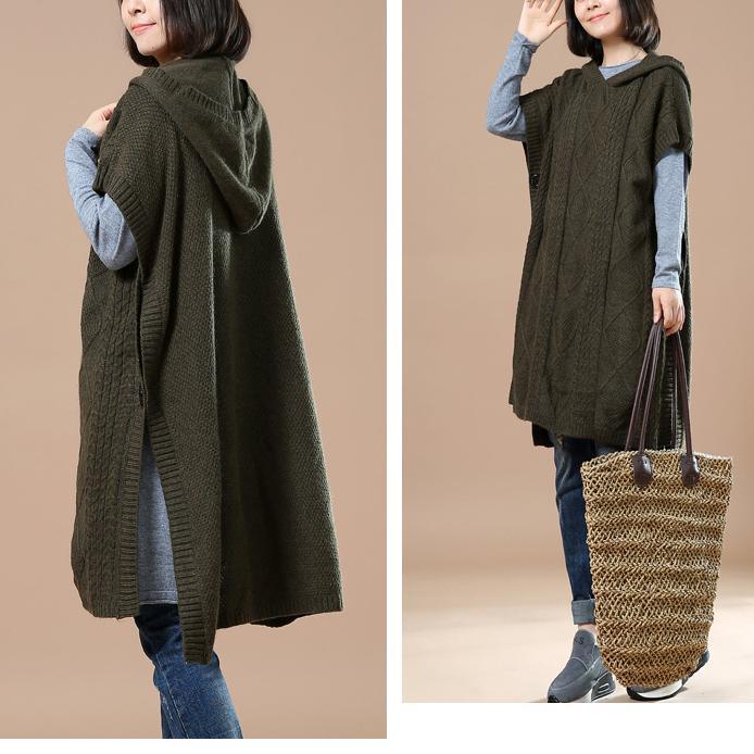 Tea green sweater plus size winter dresses hoodie