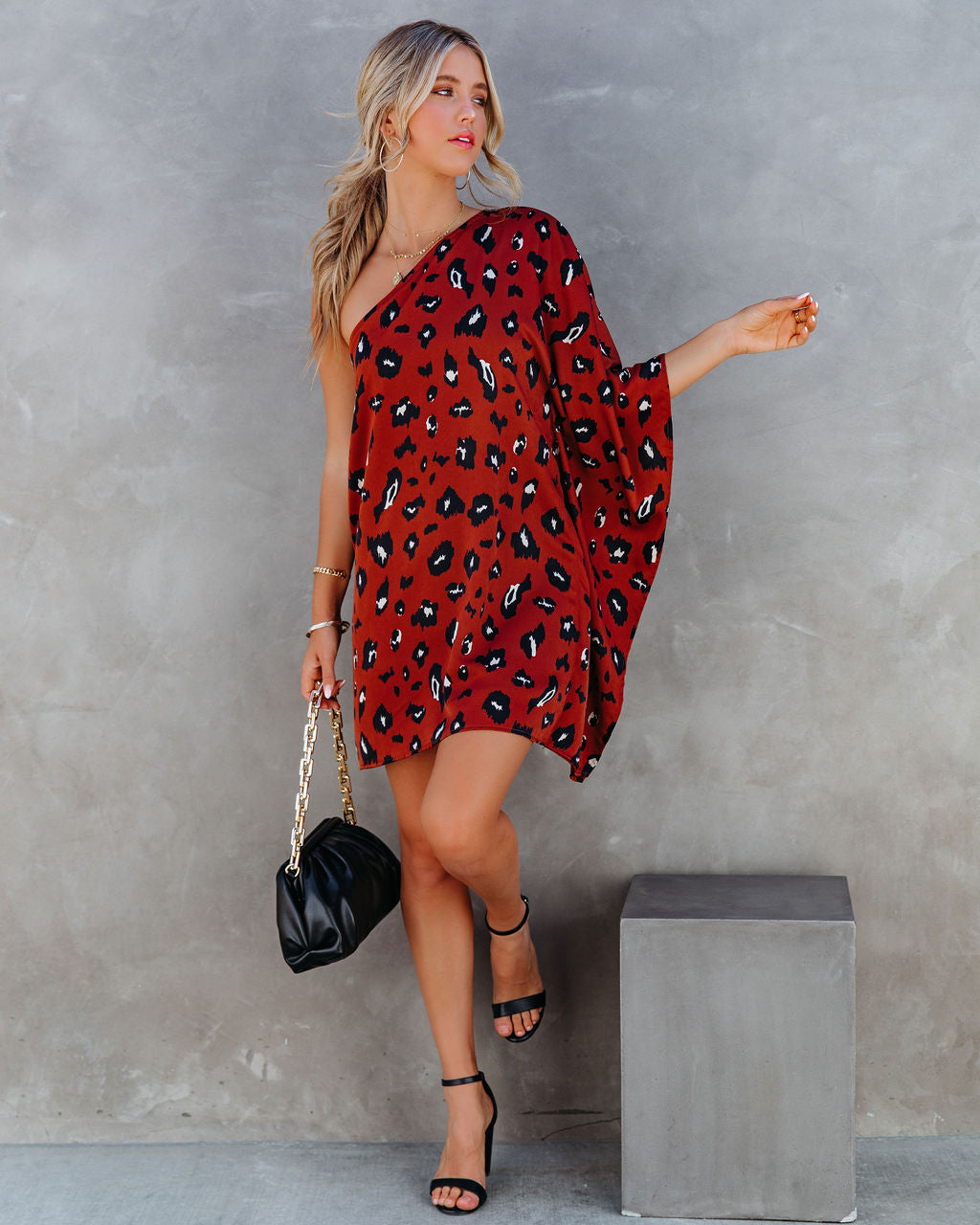Trade Winds Printed One Shoulder Statement Dress FINAL