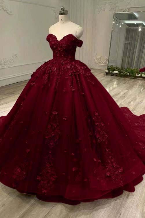 Tulle Sleeveless Off the Shoulder Long Evening Formal Dress With Appliques