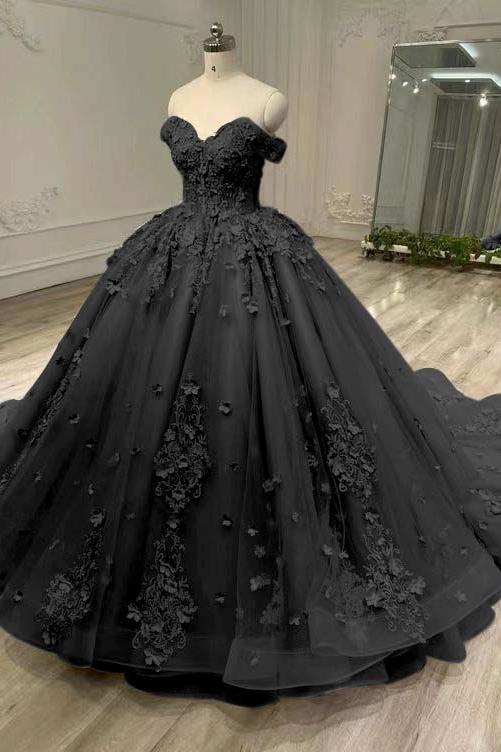 Tulle Sleeveless Off the Shoulder Long Evening Formal Dress With Appliques