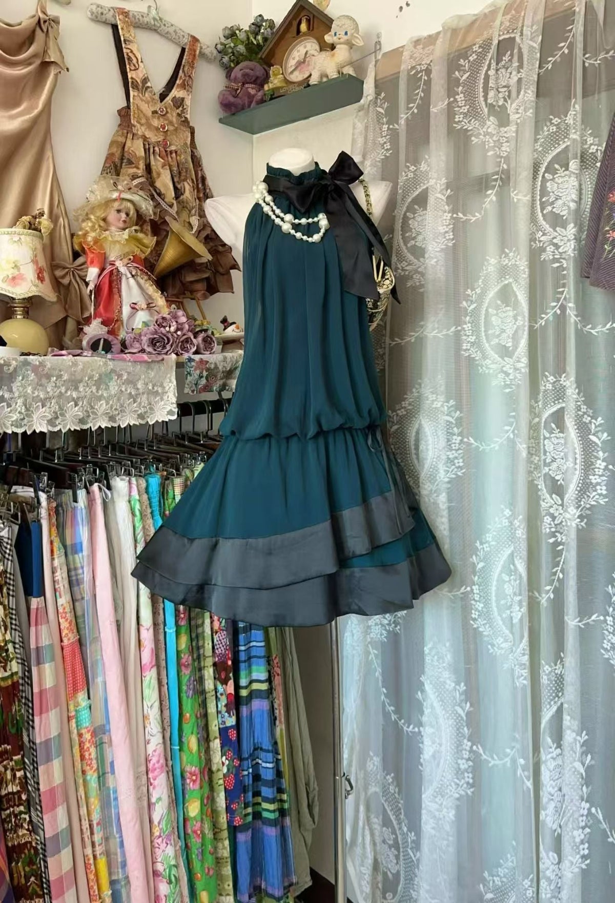Turquoise Chiffon Summer Dress Homecoming Dress