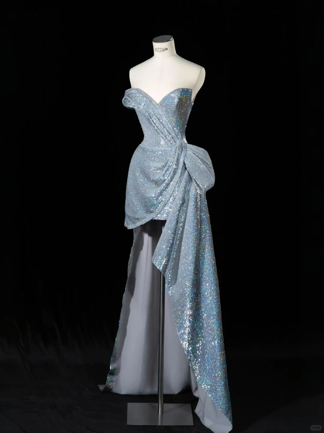 Glitter Blue Off-the-Shoulder Sequins Birthday Dress Formal Graduation Homecoming Dress - View 2 | FashionDia