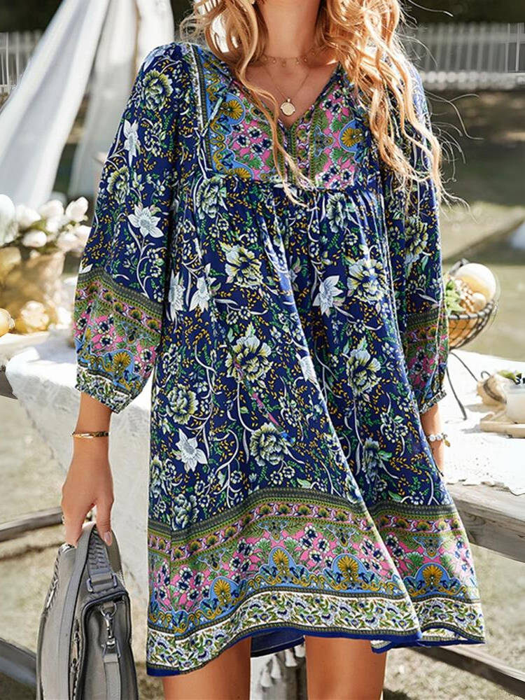Kristen Chic Half Sleeve Floral Dress Boutique Collection