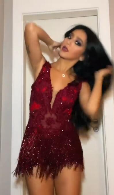 Pretty Burgundy Lace Sequin Tassel Bodycon Cocktail Dress Short Graduation Homecoming Dress D399