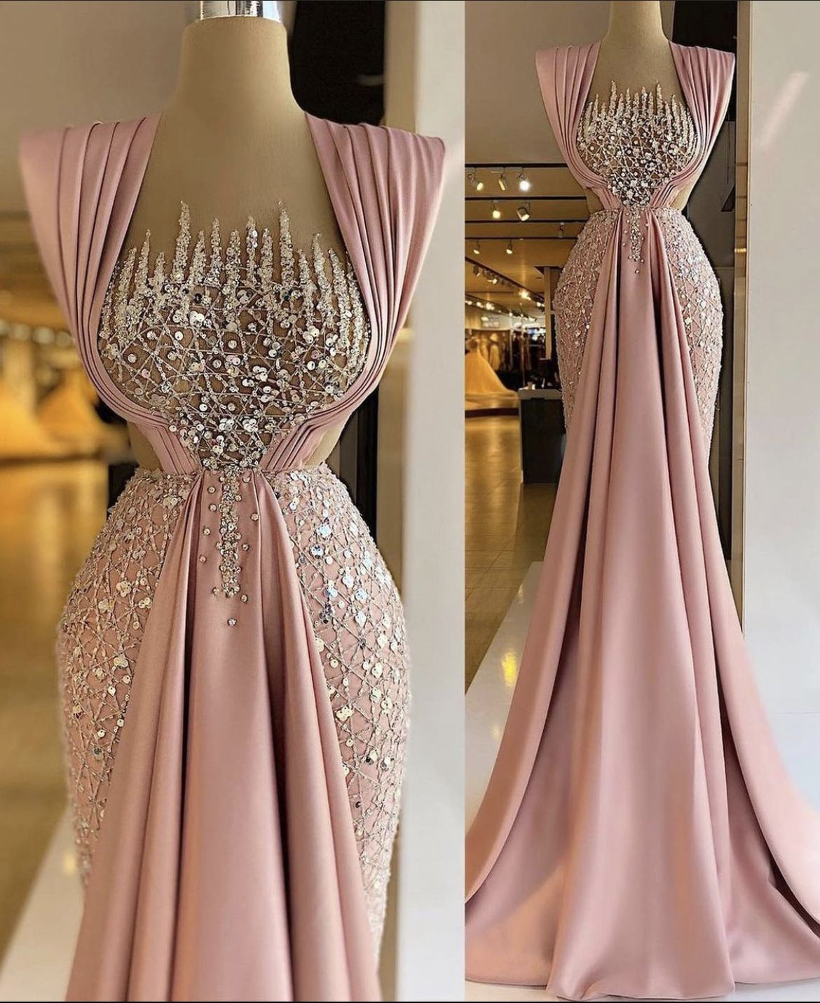 Fashion Square Collar Sleeveless Slim Style Elegant Dress Prom Evening Dress Y4363 - View 2 | VelvetHem