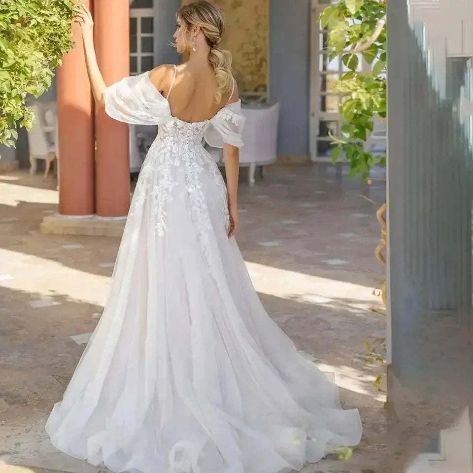 Vestido De Noiva Lace Wedding Dress Robe Princess Mariage Plus Size Bridal Wedding Gowns (ZD14018)