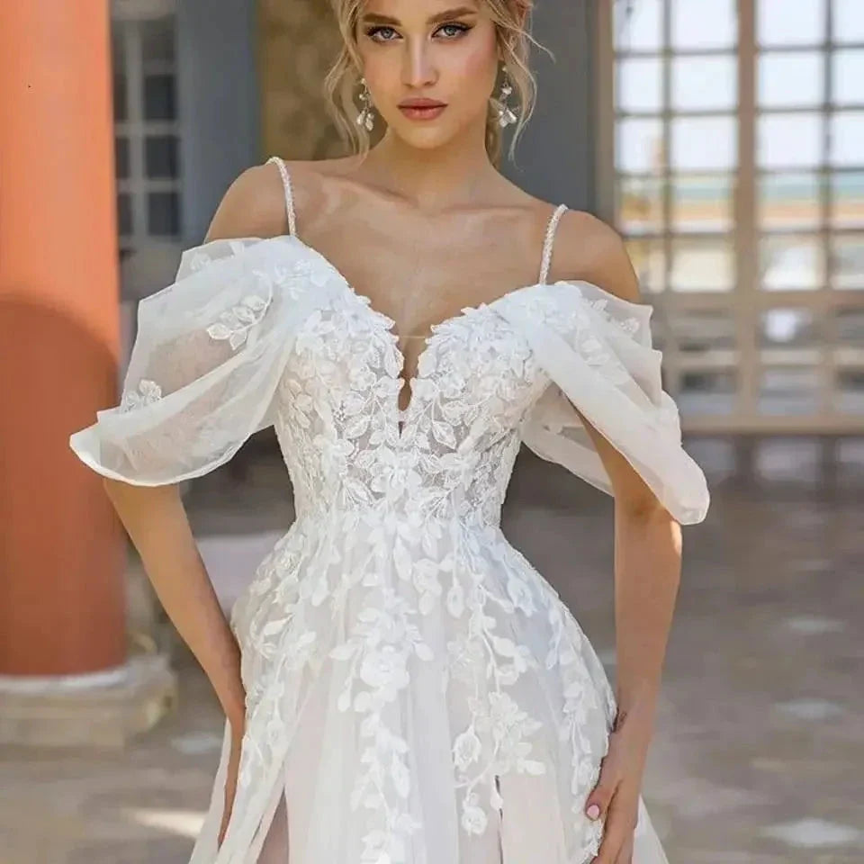 Vestido De Noiva Lace Wedding Dress Robe Princess Mariage Plus Size Bridal Wedding Gowns (ZD14018)
