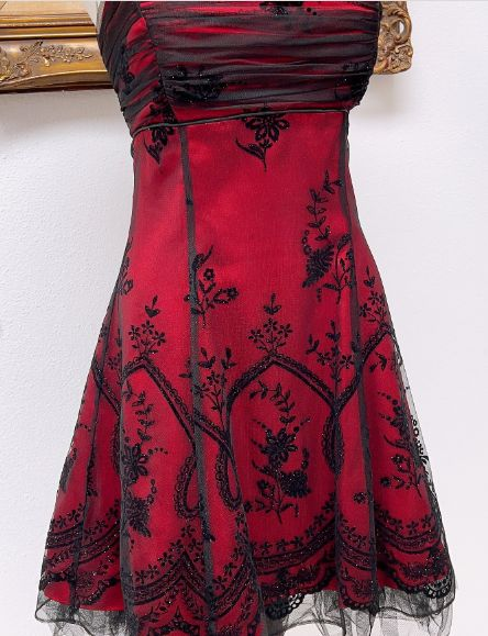Vintage Spaghetti Straps Hot Pink A Line Short Homecoming Dress Cocktail Dress