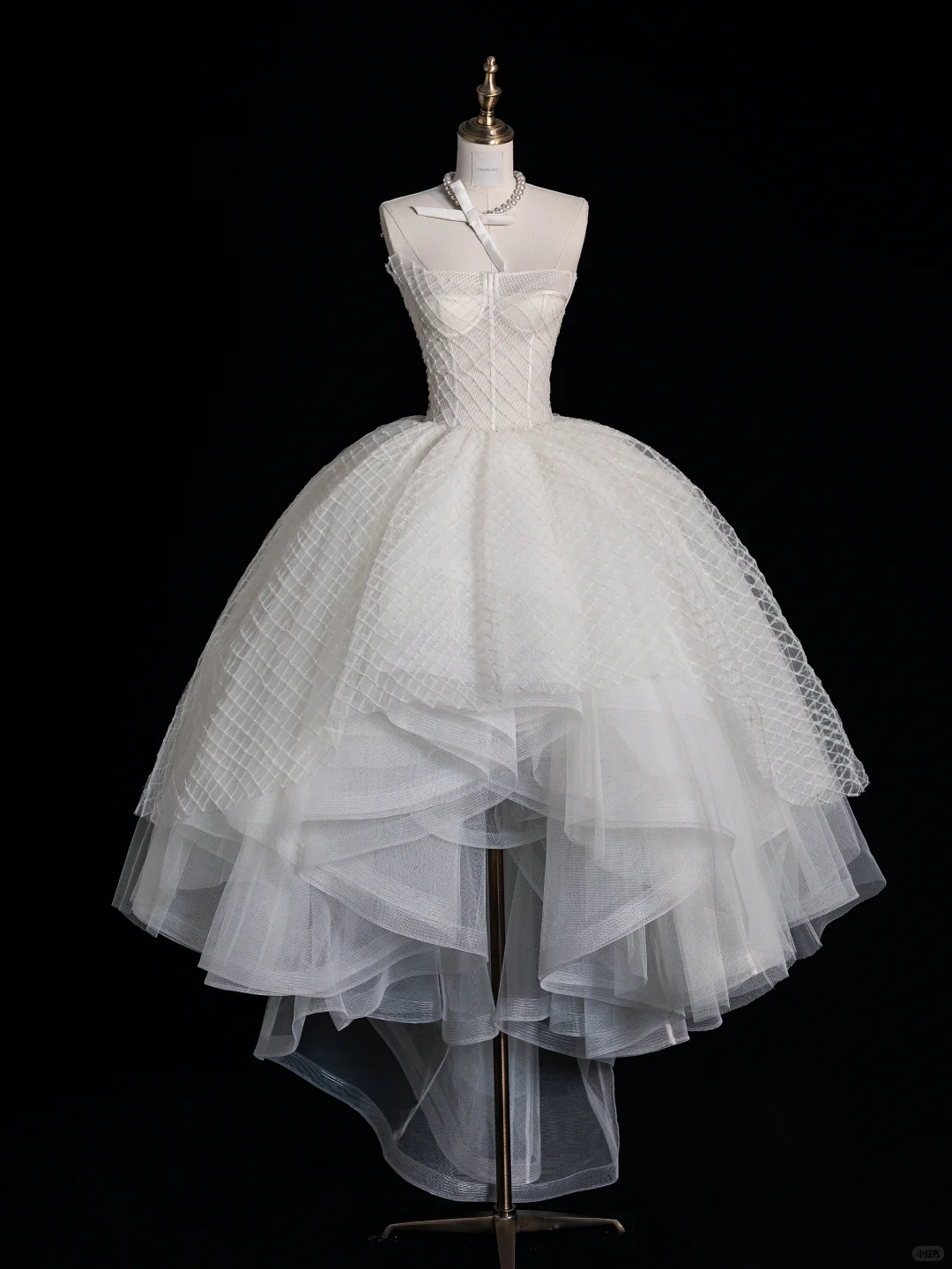 Pretty White Organza Strapless Short Graduation Homecoming Dress Formal Princess Birthday Dress D046