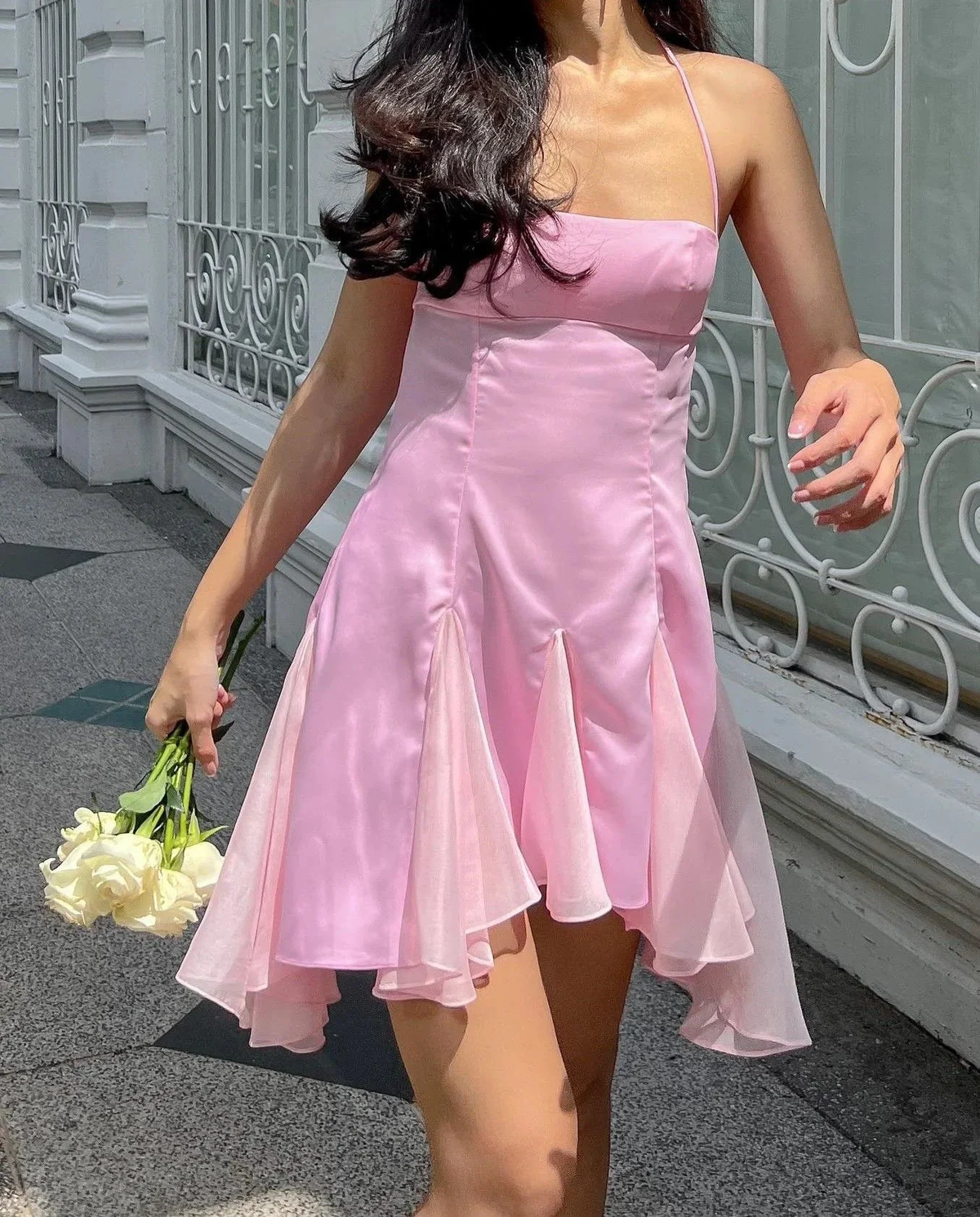 A-line Pink Homecoming Dress Pink Cocktail Dress (ZD11969)