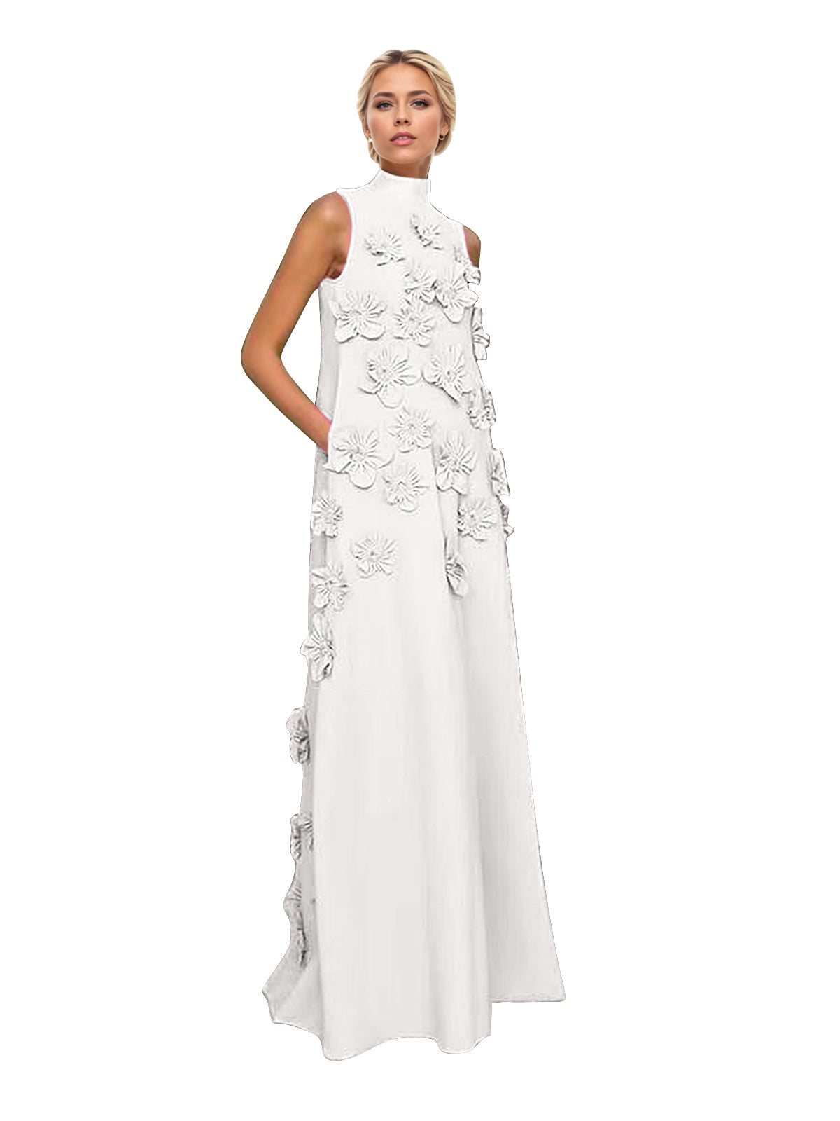 Hank Flower Embellished Maxi Dress