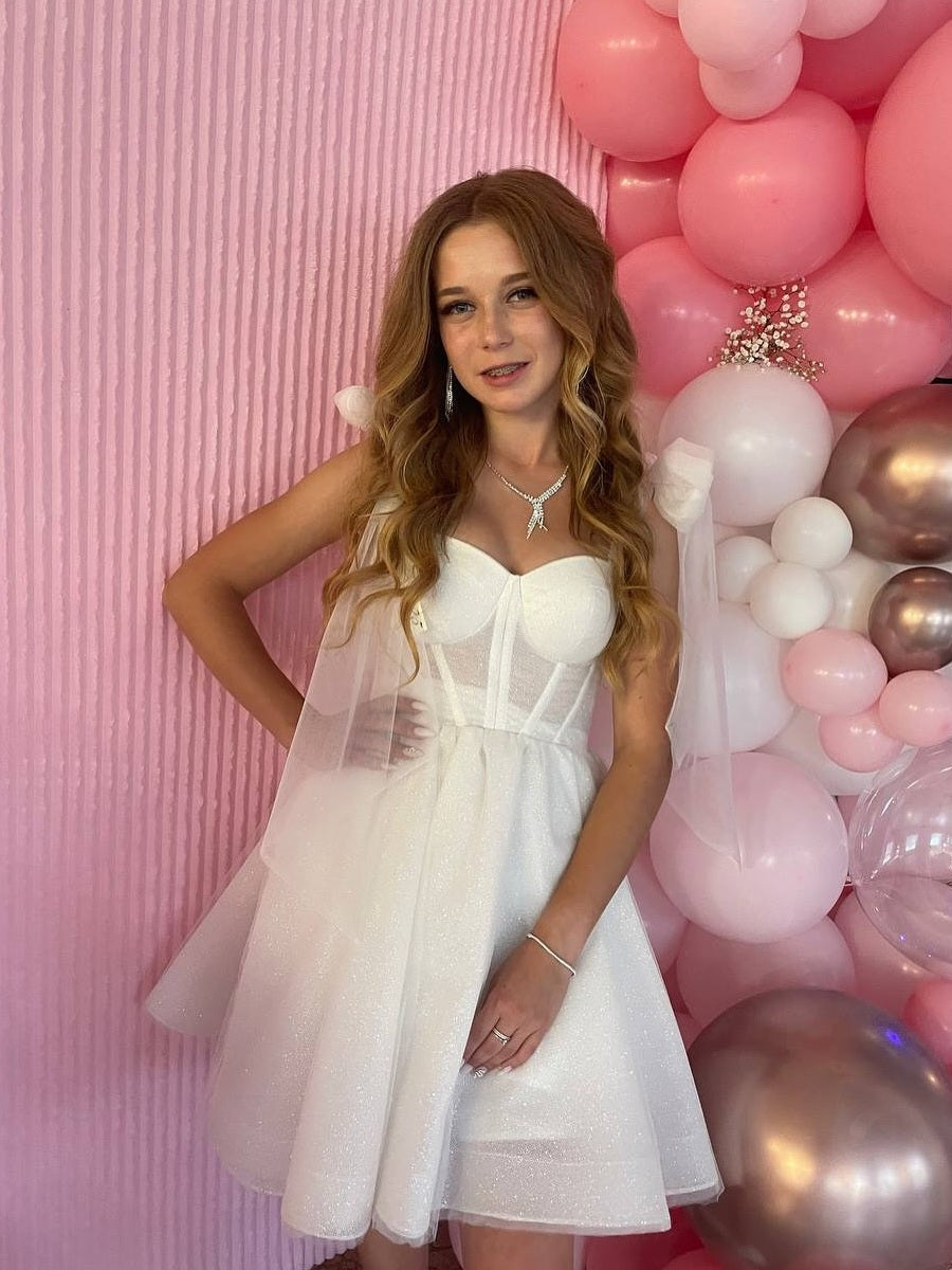 A Line Sweetheart Short Homecoming Dress