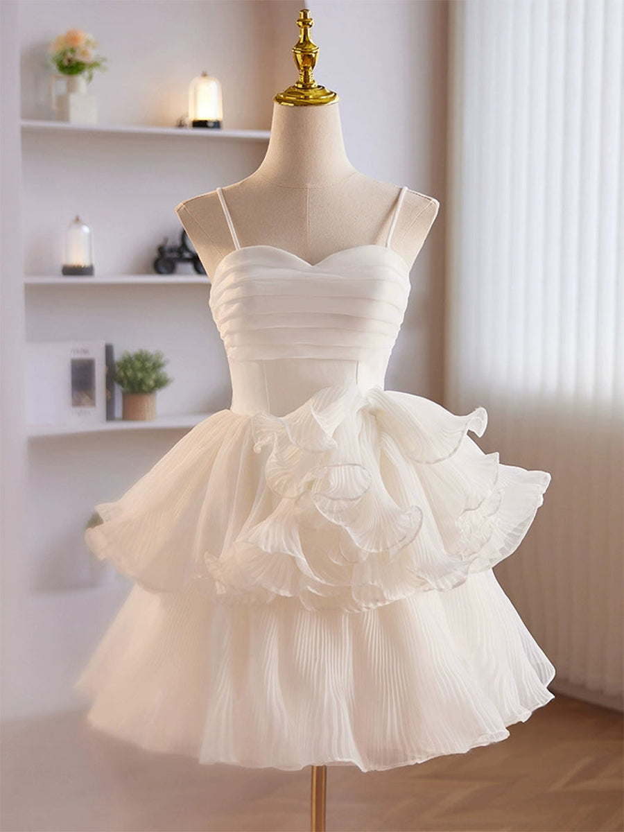 A-Line Ruffles Tiered Short Homecoming Dress