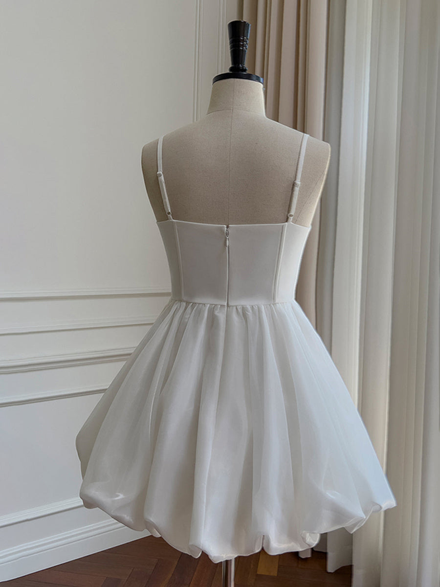 A-line Straps 3D Butterfly Short Homecoming Dress