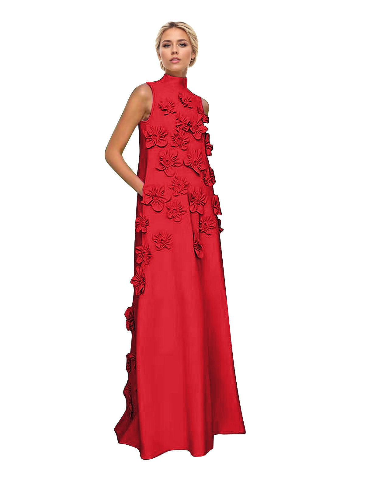 Hank Flower Embellished Maxi Dress