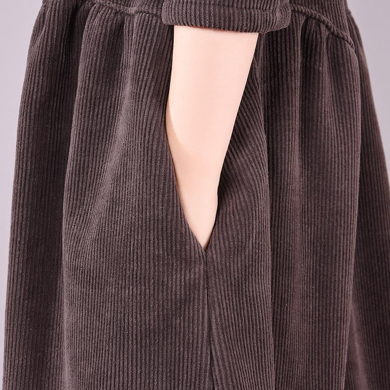 Trendy Spring Thicken Warm Corduroy Dress