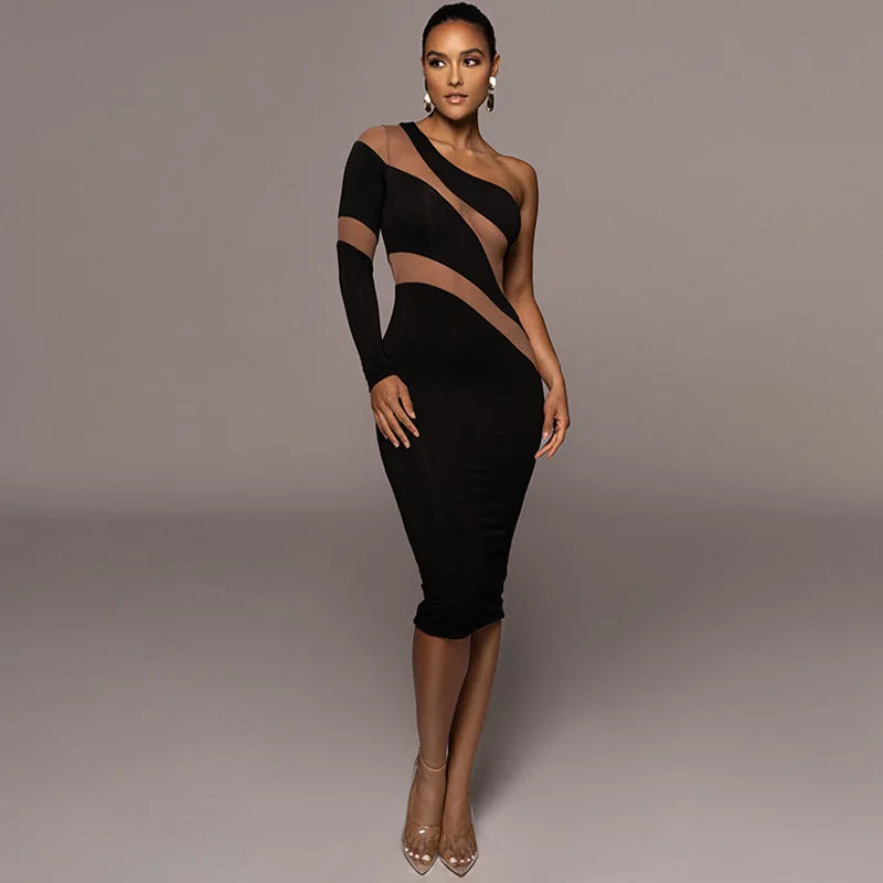 Patchwork Perspective Midi Dress - View 4 | VelvetHem