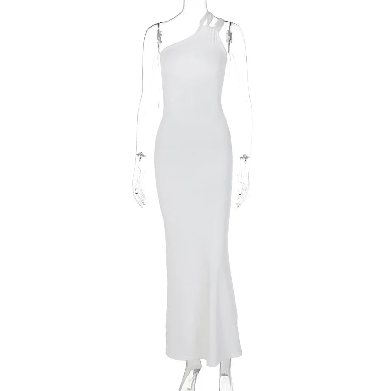 Women's Maxi Summer Autumn New Sleeveless Neckline Temperament Chic Y2k Midi Dresses