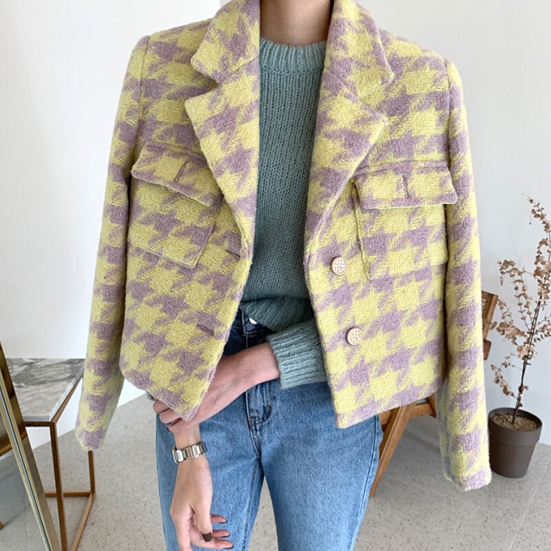 Vintage Chic Streetwear Short Blazers