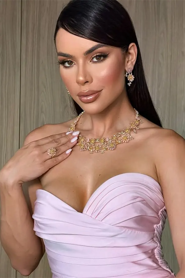 Elegant Pink Sweetheart Strapless Sleeveless Satin Mermaid Prom Dresses Column With Zipper