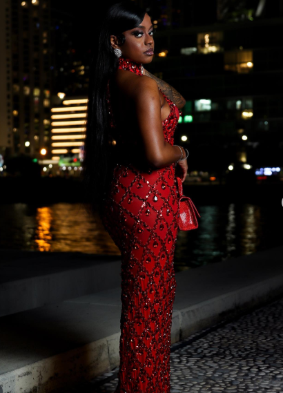 Luxurious Red Halter Sequin Beaded Long Prom Dress Birthday Party Dress