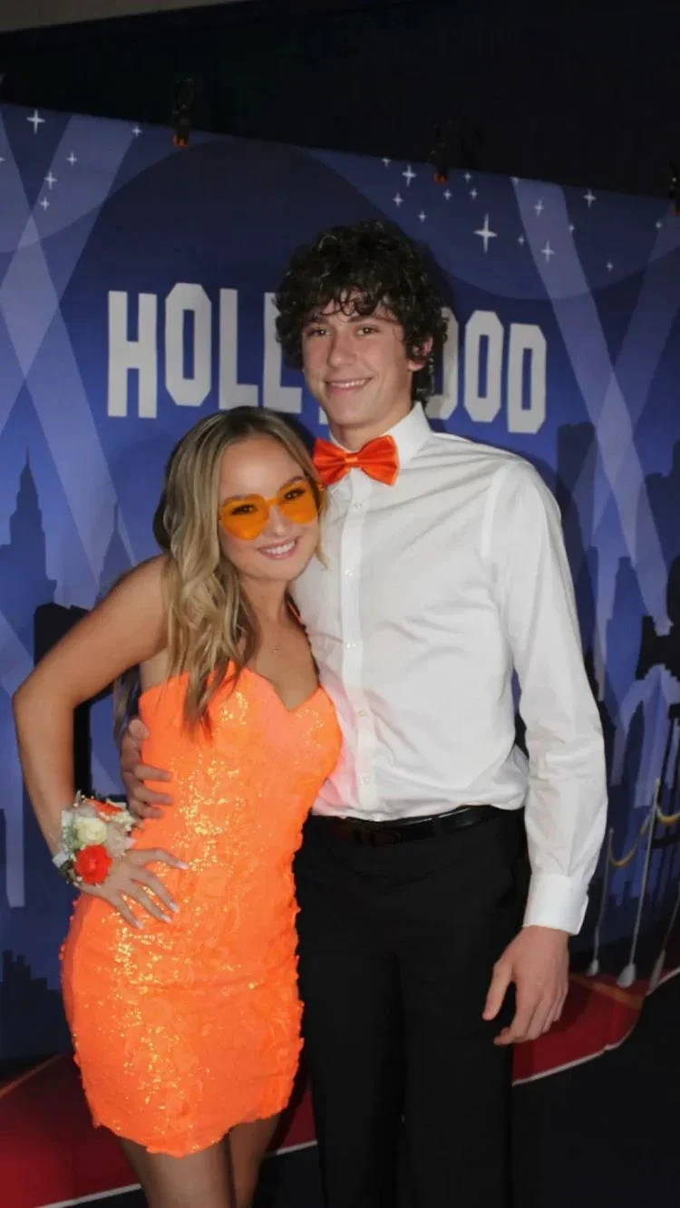 Orange Sequins Dress Orange Homecoming Dress Party Dress (ZD12753)