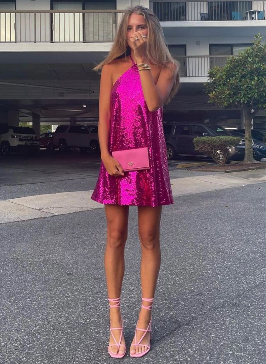 A-Line Sequins Homecoming Dress Party Dress - FashionDia