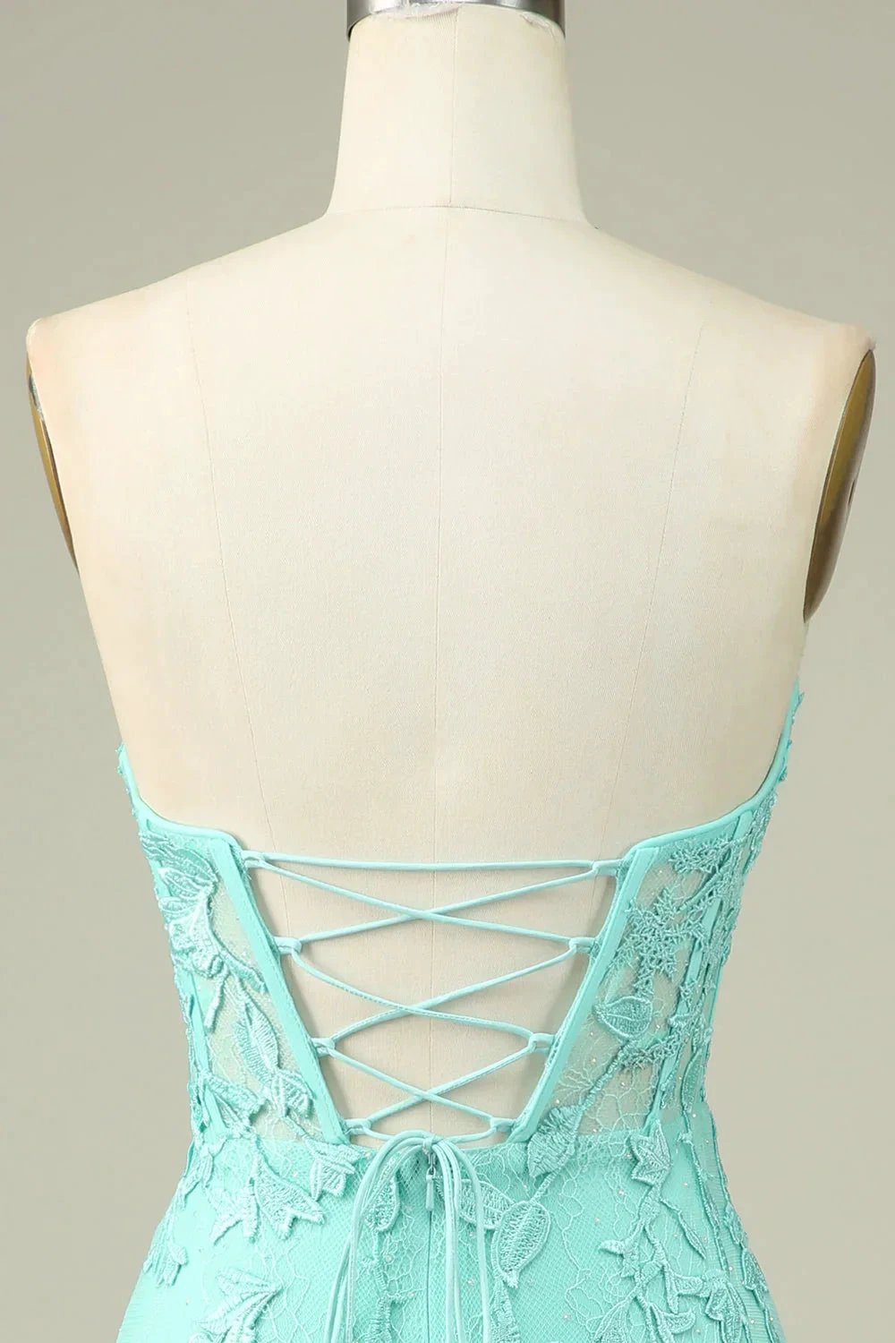 Bodycon Light Green Sweetheart Corset Short Homecoming Dress with Appliques (ZD11540)