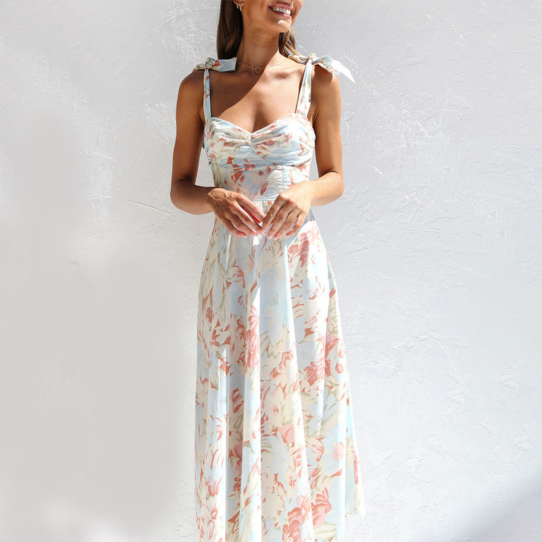 Orva Fashionable Floral Midi Dress for Women Modern Chic Style