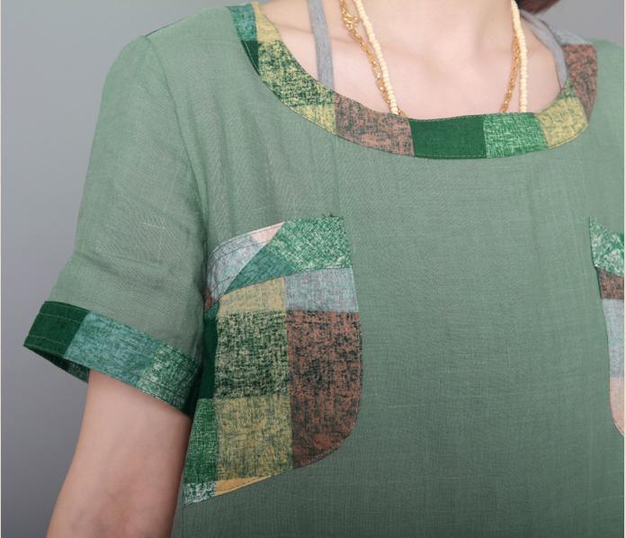Yellow summer linen dress materniy dress pure linen shift sundress