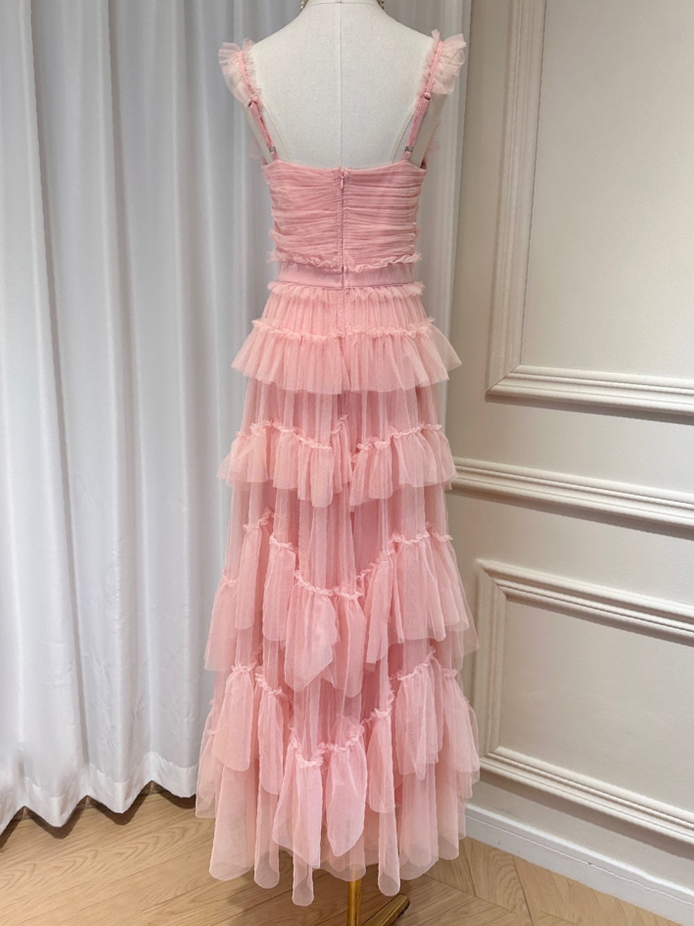 NILA Tulle Maxi Dress in Pink