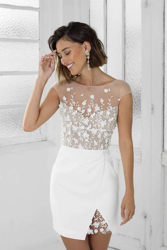 Perfect white bridal party dress homecoming dress