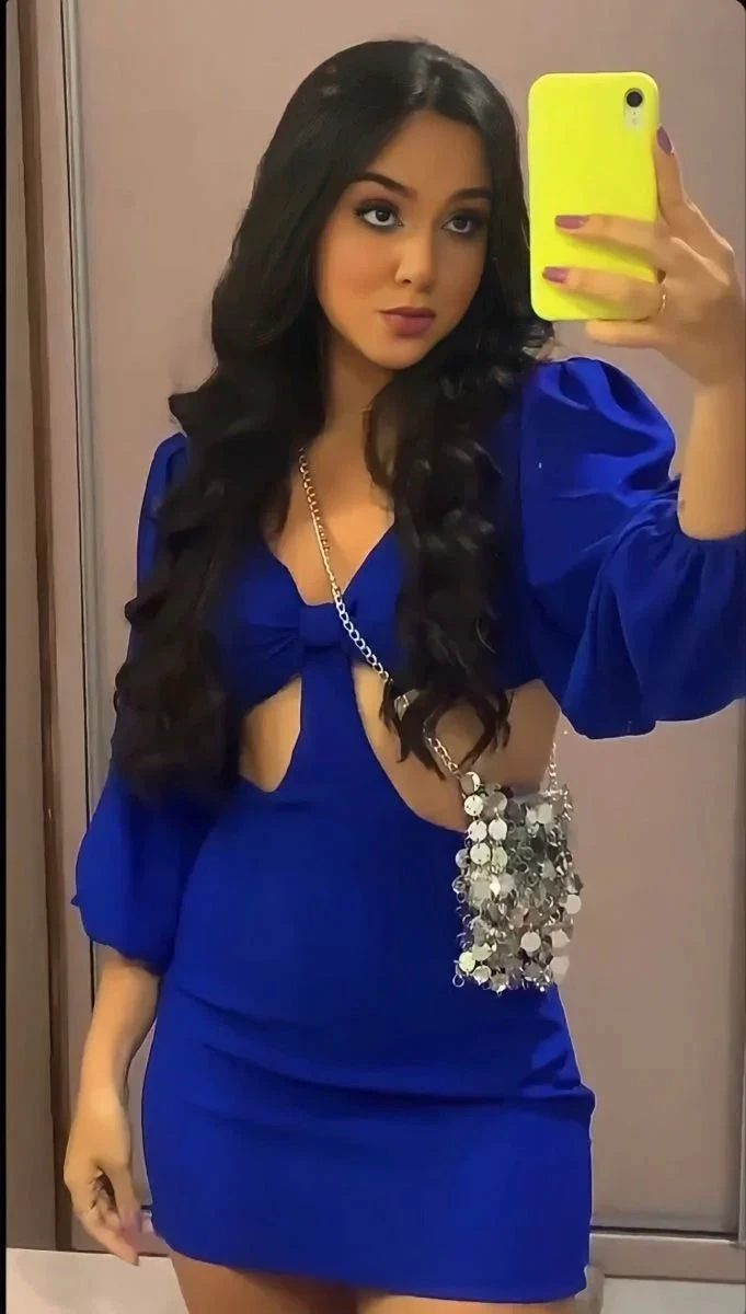 Royal Blue Waist Cut Out Homecoming Dress Women's Party Dress Y2452 by simplepromdress