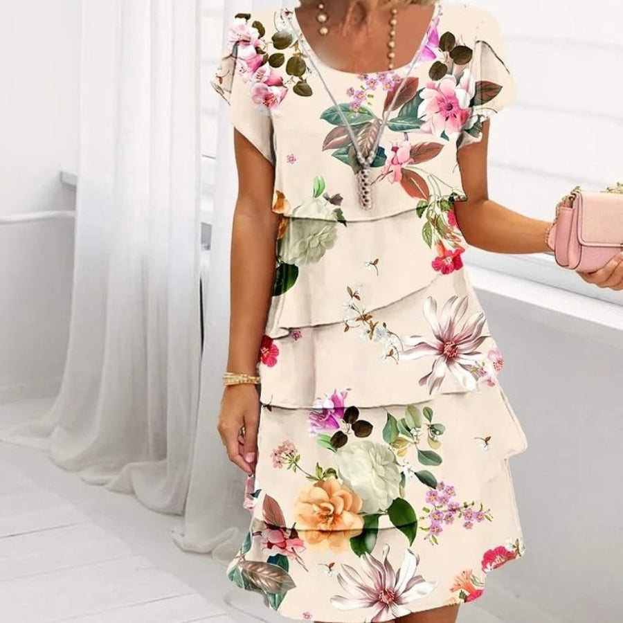Marisa Elegant Floral Womens Urban Dress for Seasonal Wardrobe Essential