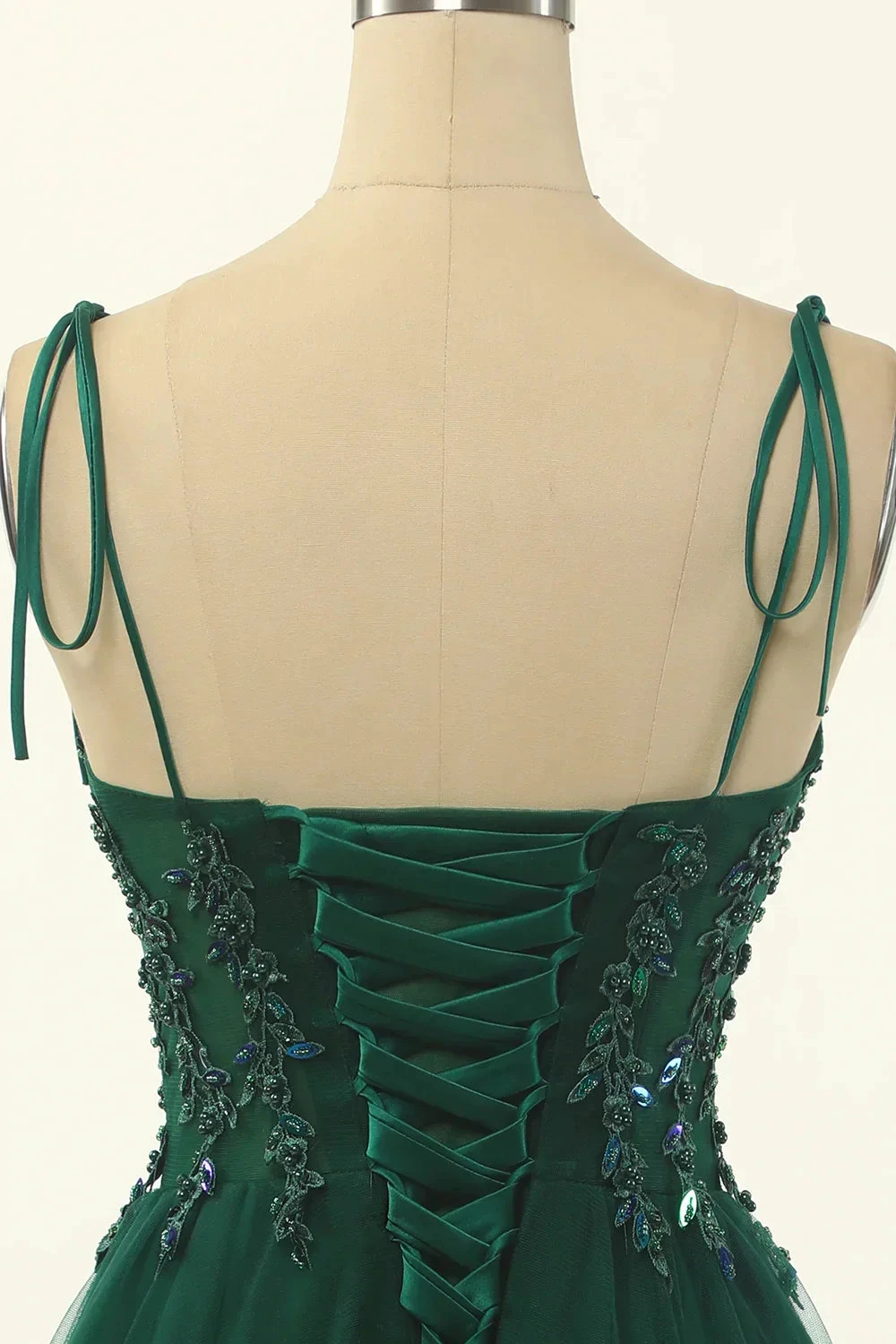 A-Line Green Tulle Above Knee Length Homecoming Dress Party Dress (ZD12423)