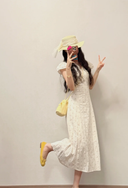 New Pretty French-style Elegant Summer Women's Long Dress - FashionDia