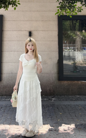 New Pretty French-style Summer Women's Long Dress - FashionDia