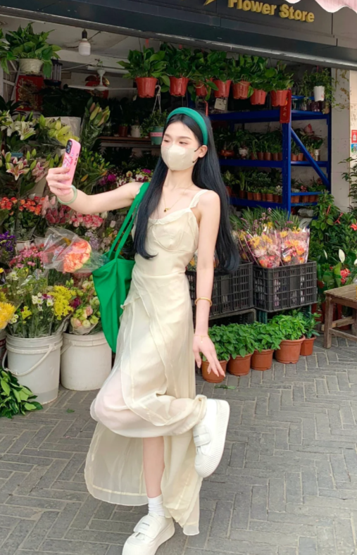 New Pretty French-style Elegant Summer Women's Long Dress