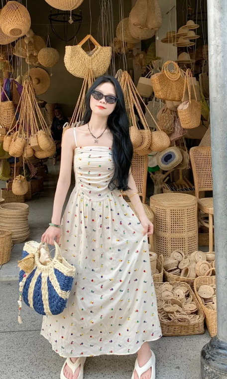 New Pretty French-style Elegant Summer Women's Long Dress - FashionDia